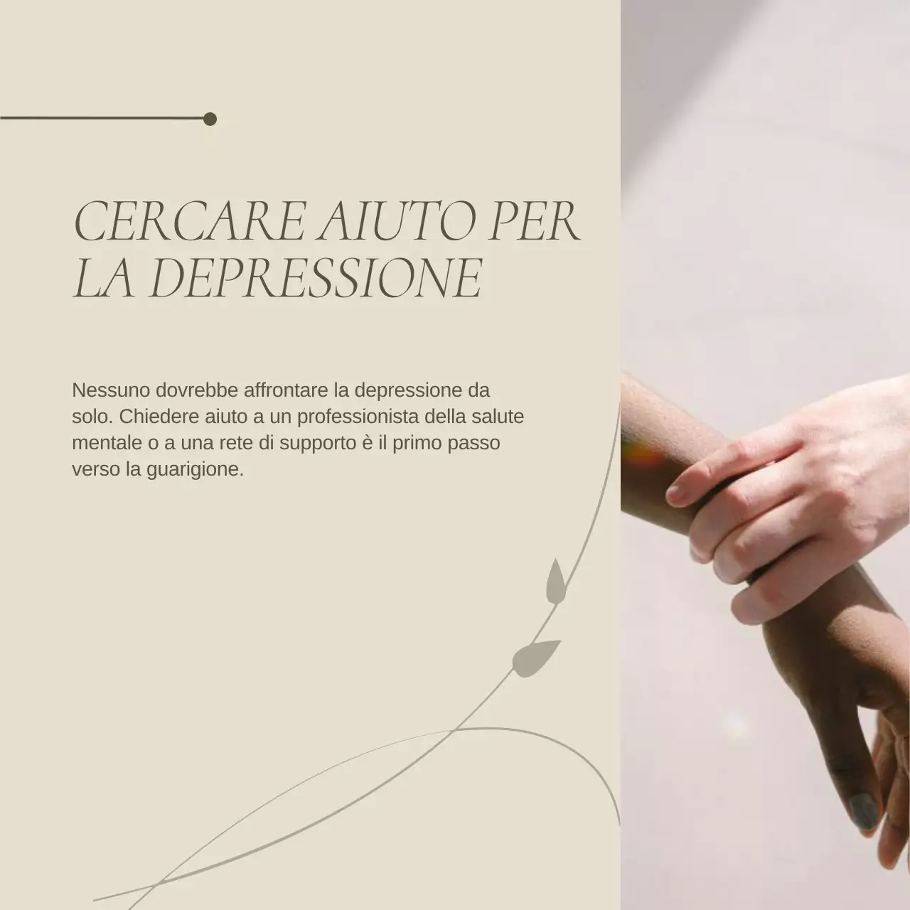 Khaki Beige Naturale Elegante La salute mentale in generale