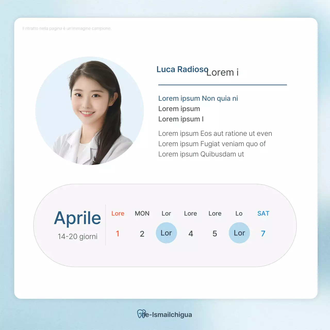 Un semplice kit di social media per il marketing dello studio dentistico, di colore bianco e azzurro, per promuovere lo studio.