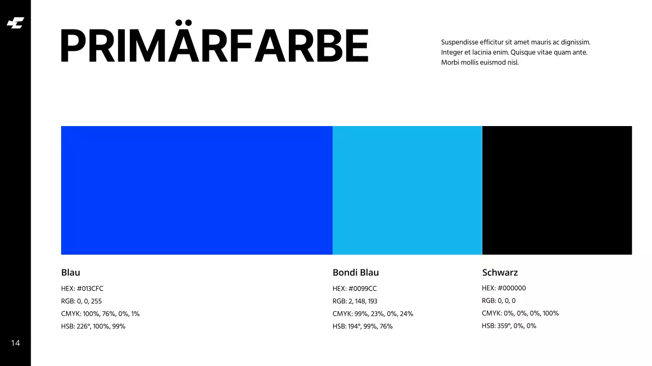 Weiß Blau Fett Kühle Töne Saubere Markenidentität Richtlinien Anweisungen