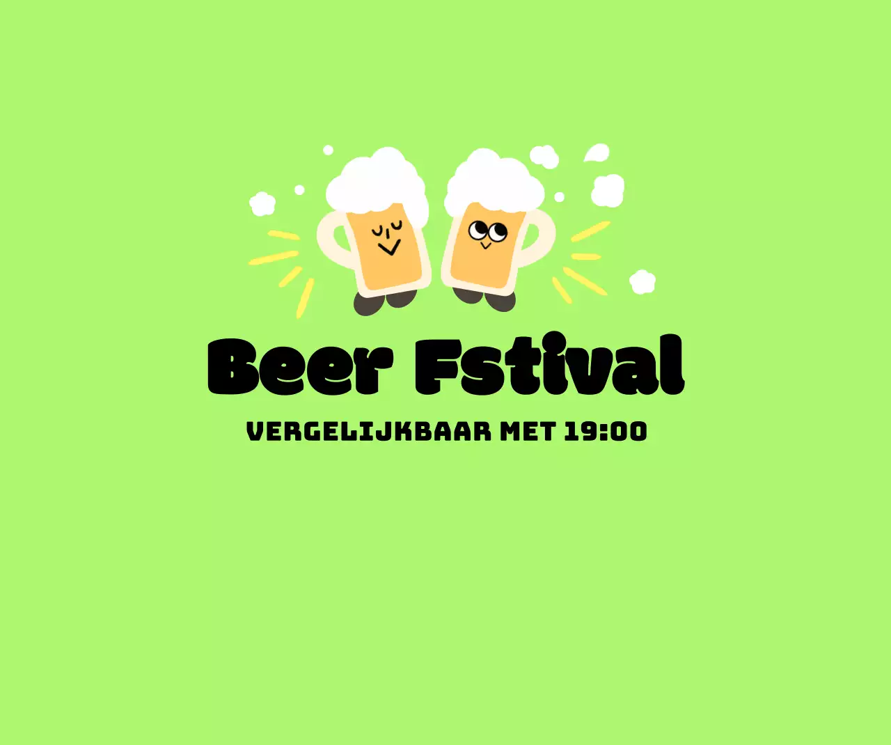 Een schattig festival met bierfiguren en rotjes