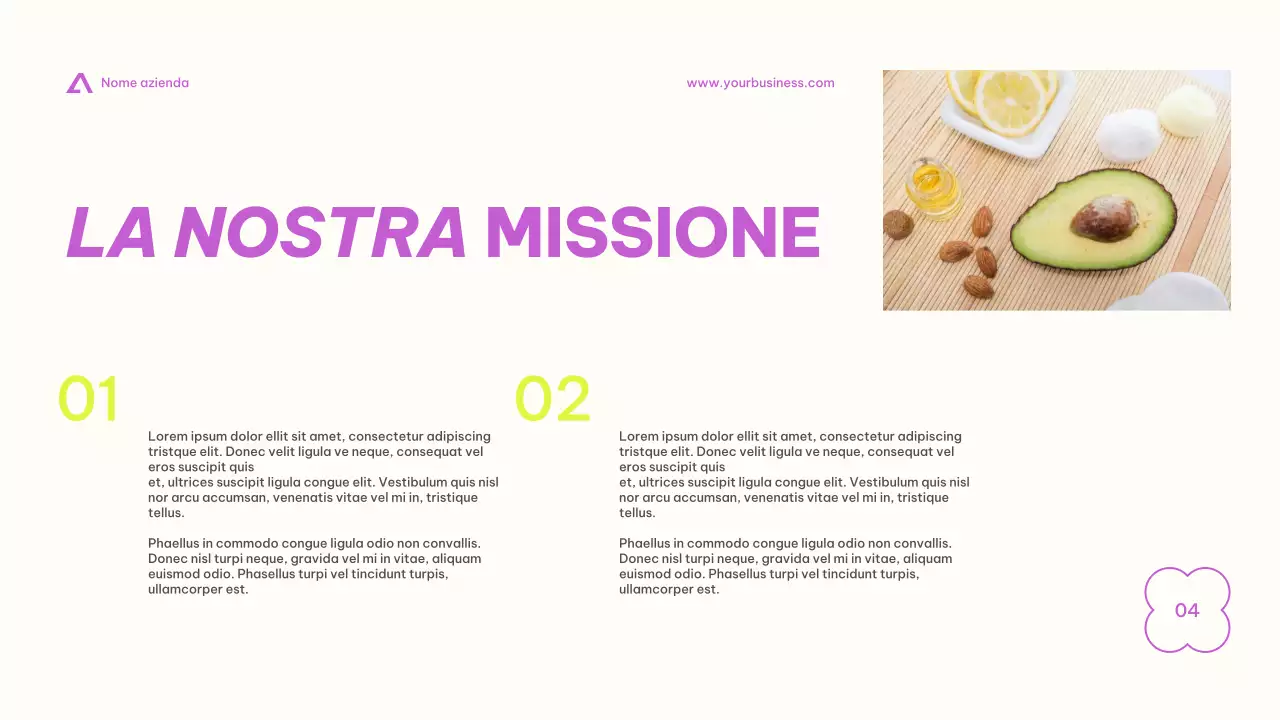 Purple Beige Pink Lime Modern Basic Minimal Business Presentazione dell'azienda