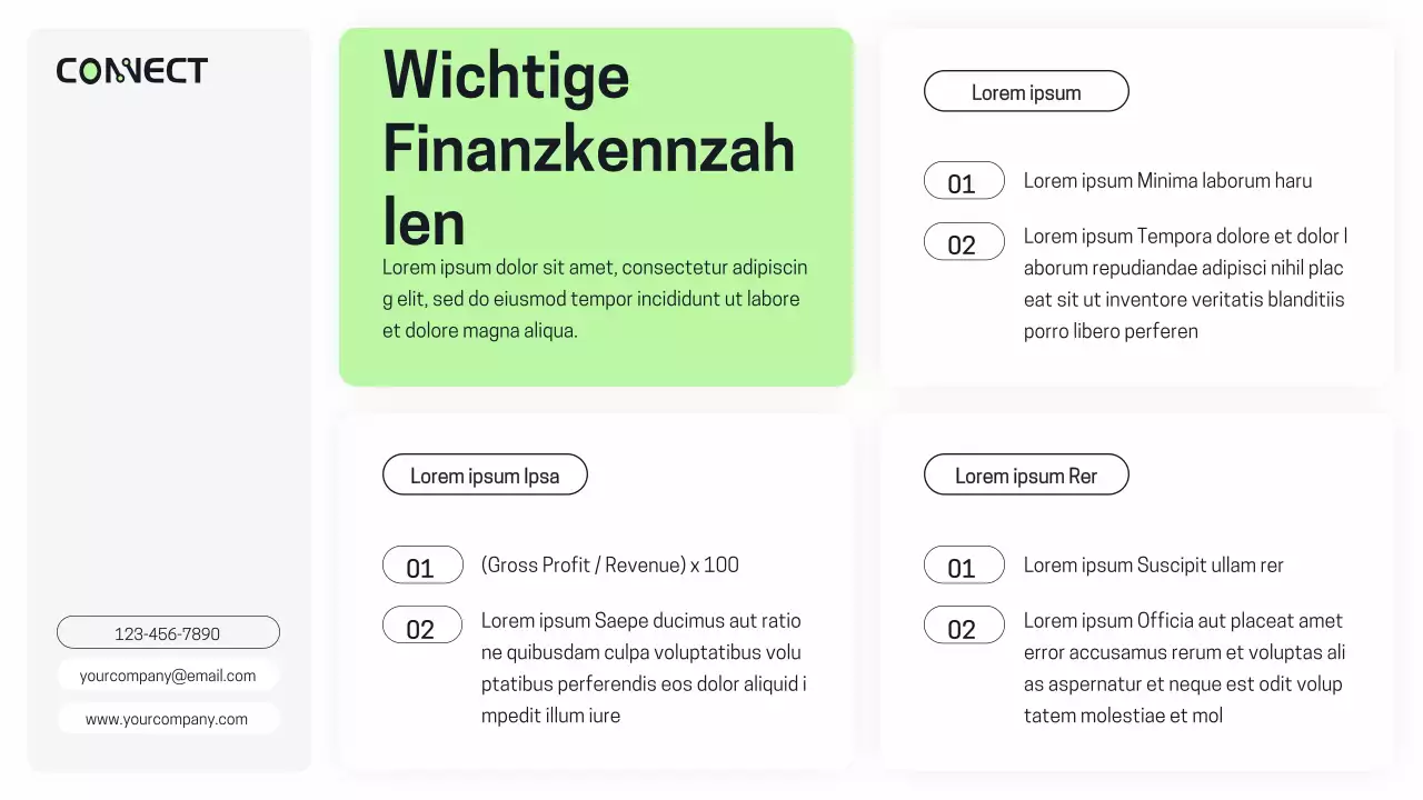 Lila Grün Moderner Bericht zur Analyse der finanziellen Leistungsfähigkeit