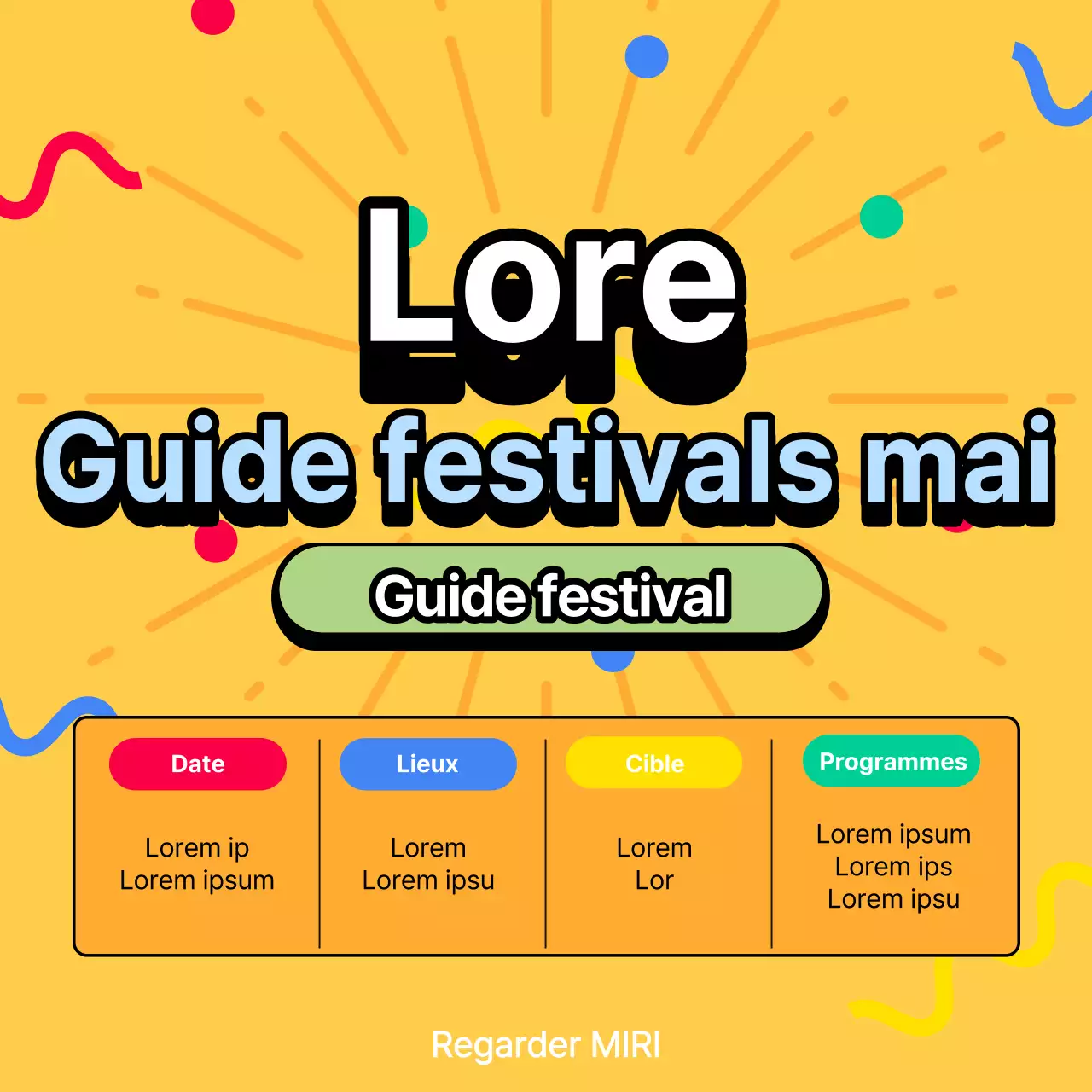 Promouvoir les festivités orange et jaune