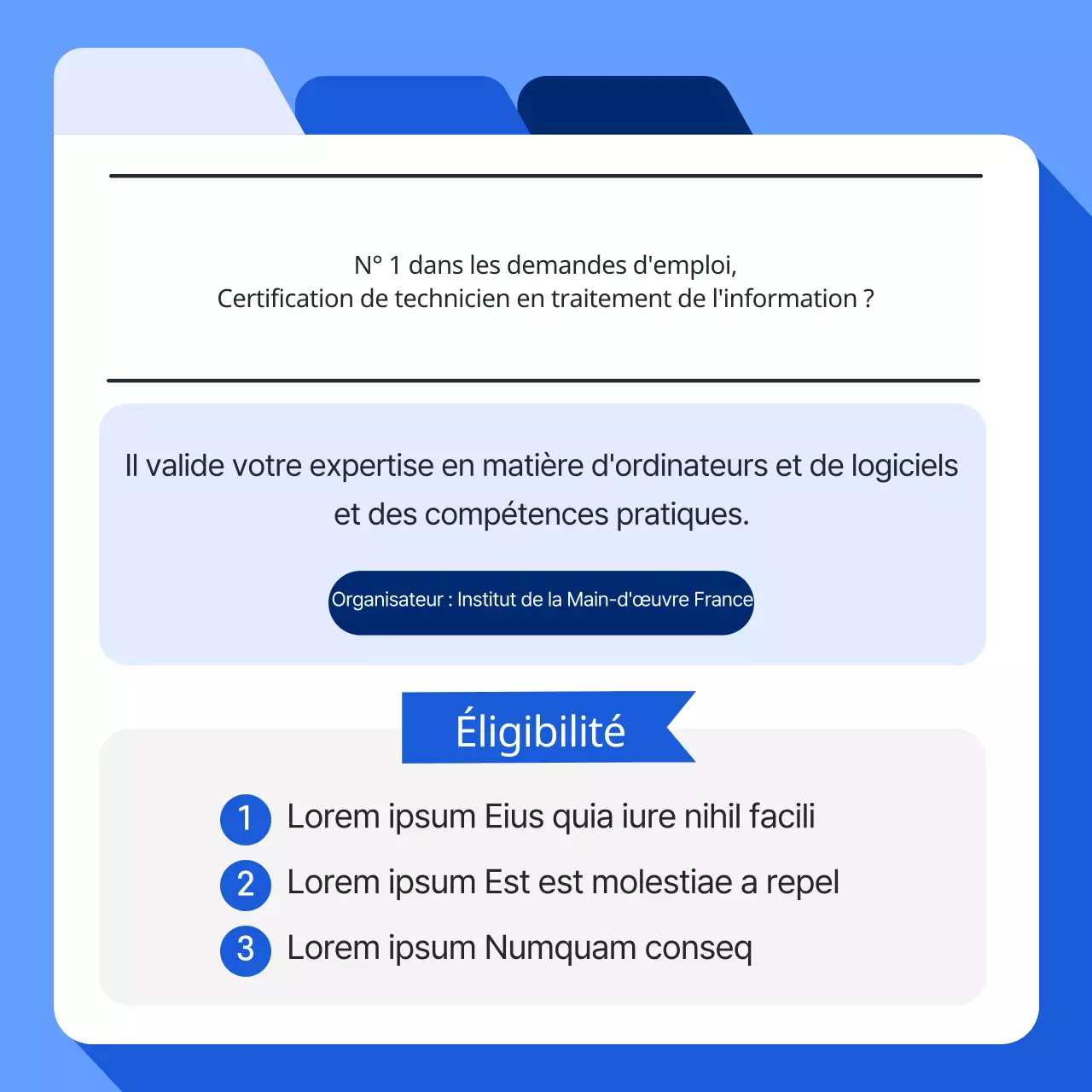 A propos du cours de certification Blue's Simple Information Processor
