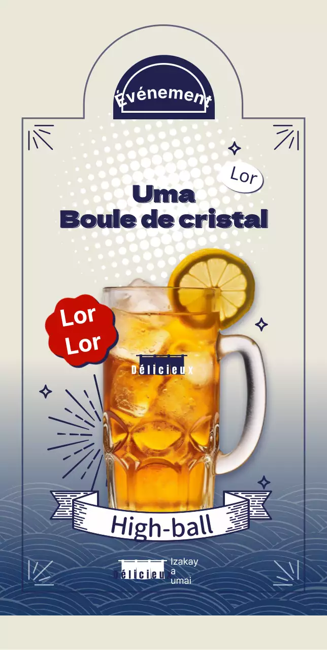 Support pour événement Highball POP Type B