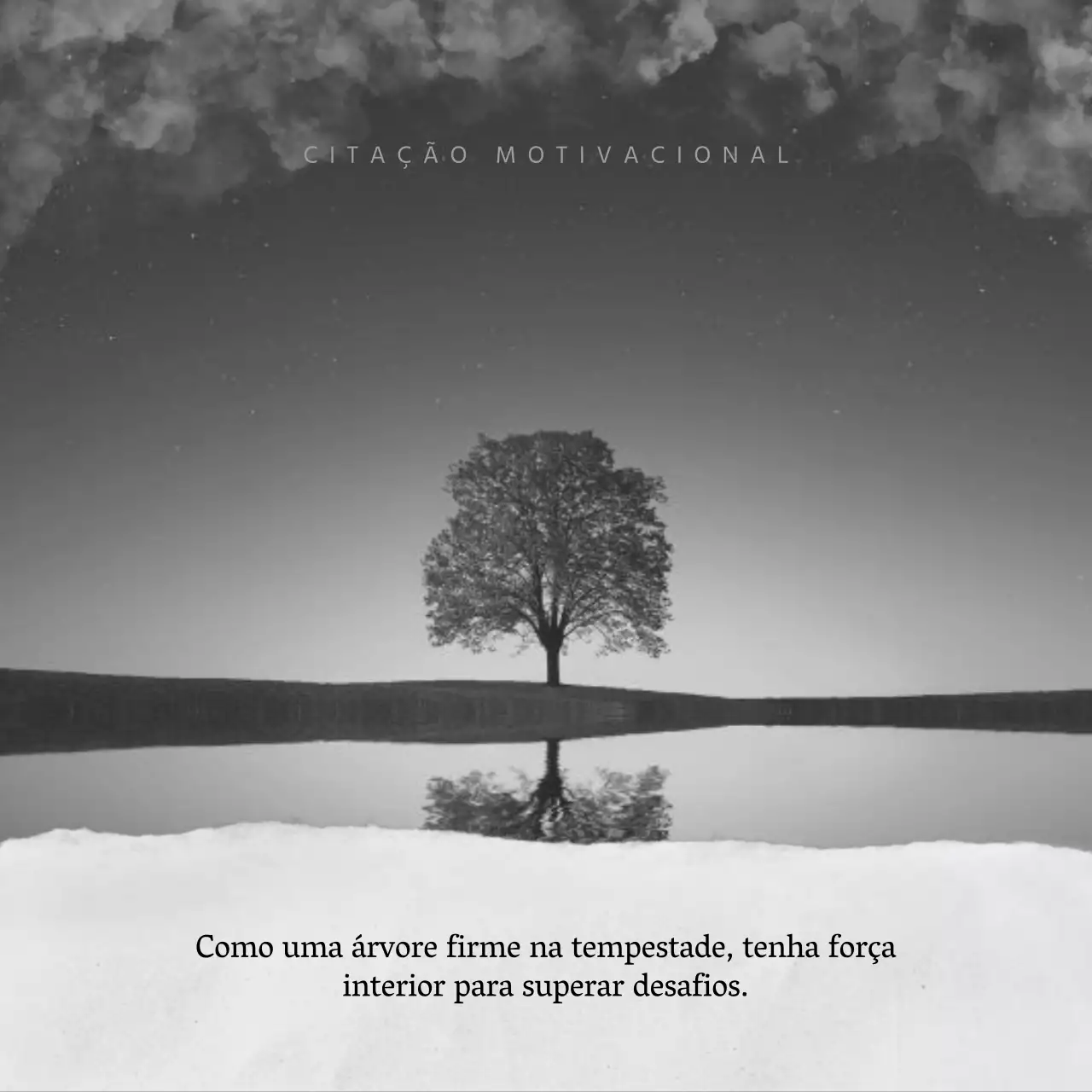 Citação de saúde mental motivacional mínima a preto e branco
