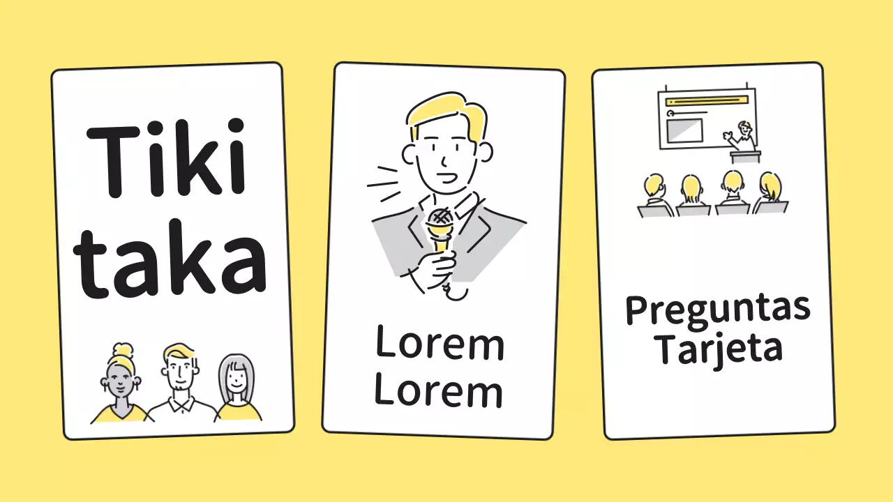 Amarillo, carta de presentación de pregunta minimalista