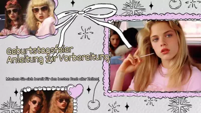 Trendige Geburtstagsaktion in Rosa und Grau