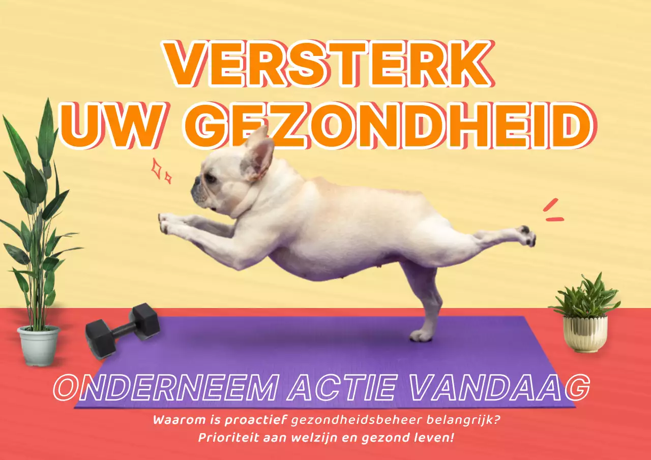 Geel Oranje Animatie Retro Mentale Flyer