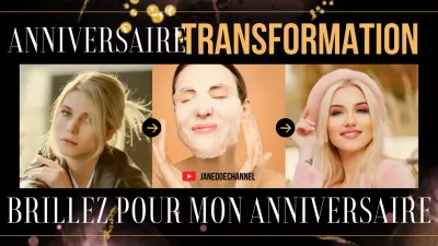 Noir Or Elgant luxe Anniversaire Transformation Glow up Pour Fête d'Anniversaire