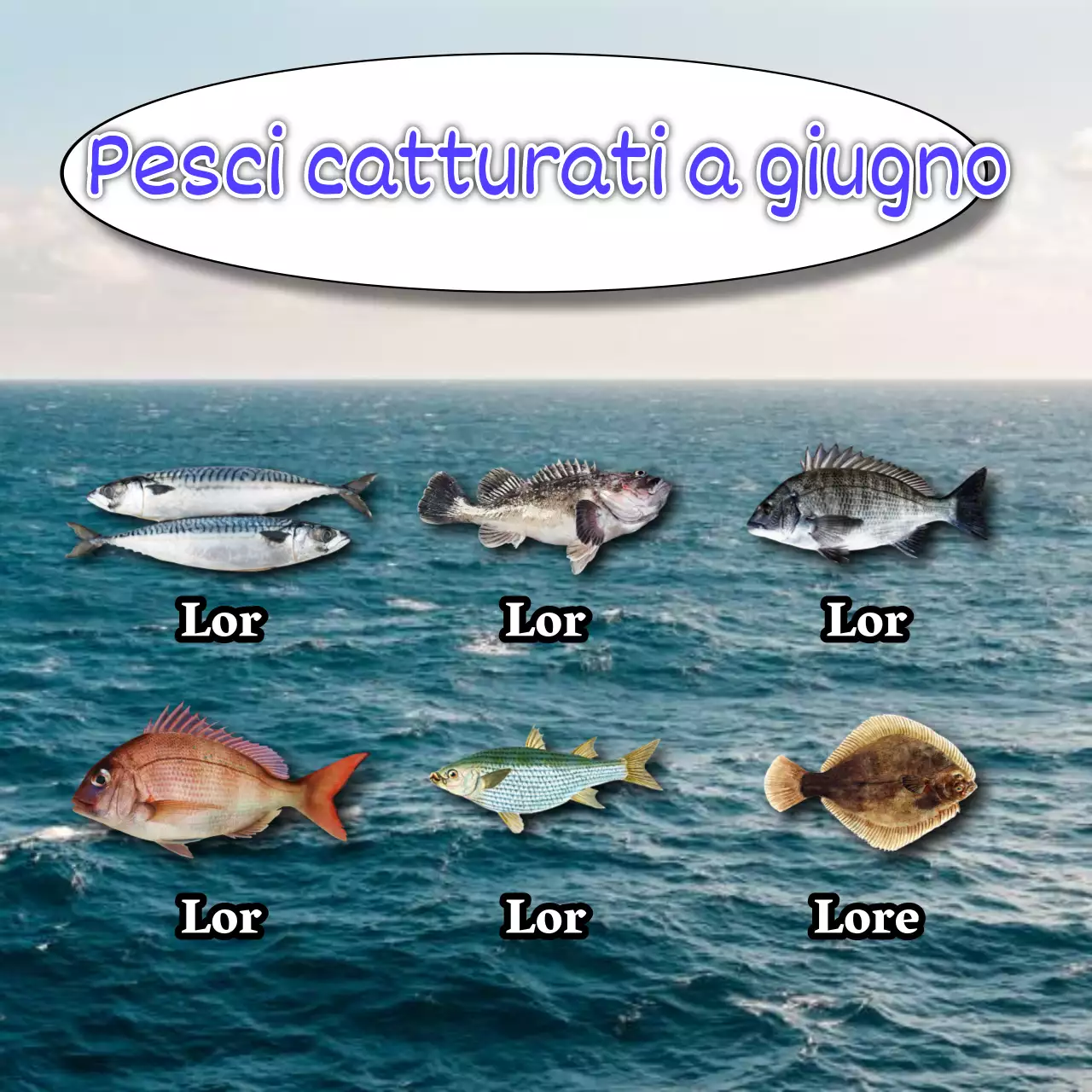 Promuovere l'esperienza di pesca in mare con il mal di mare blu e giallo