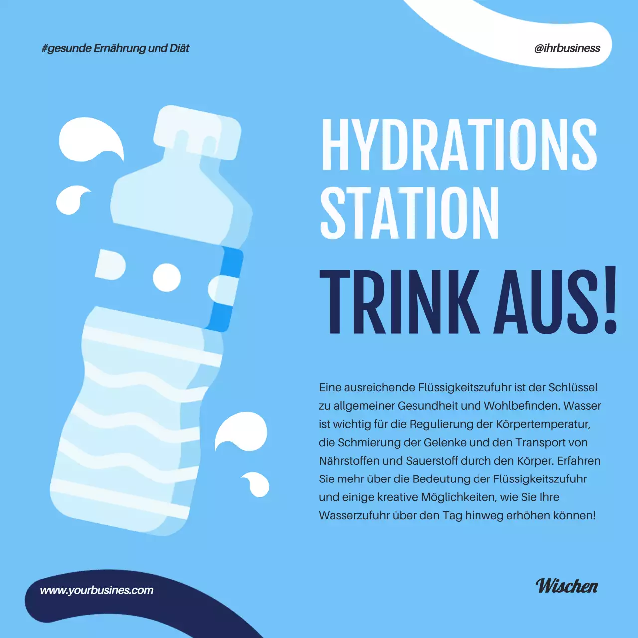 Orange Grün Geometrische Popart Gesunde Ernährung und Diät
