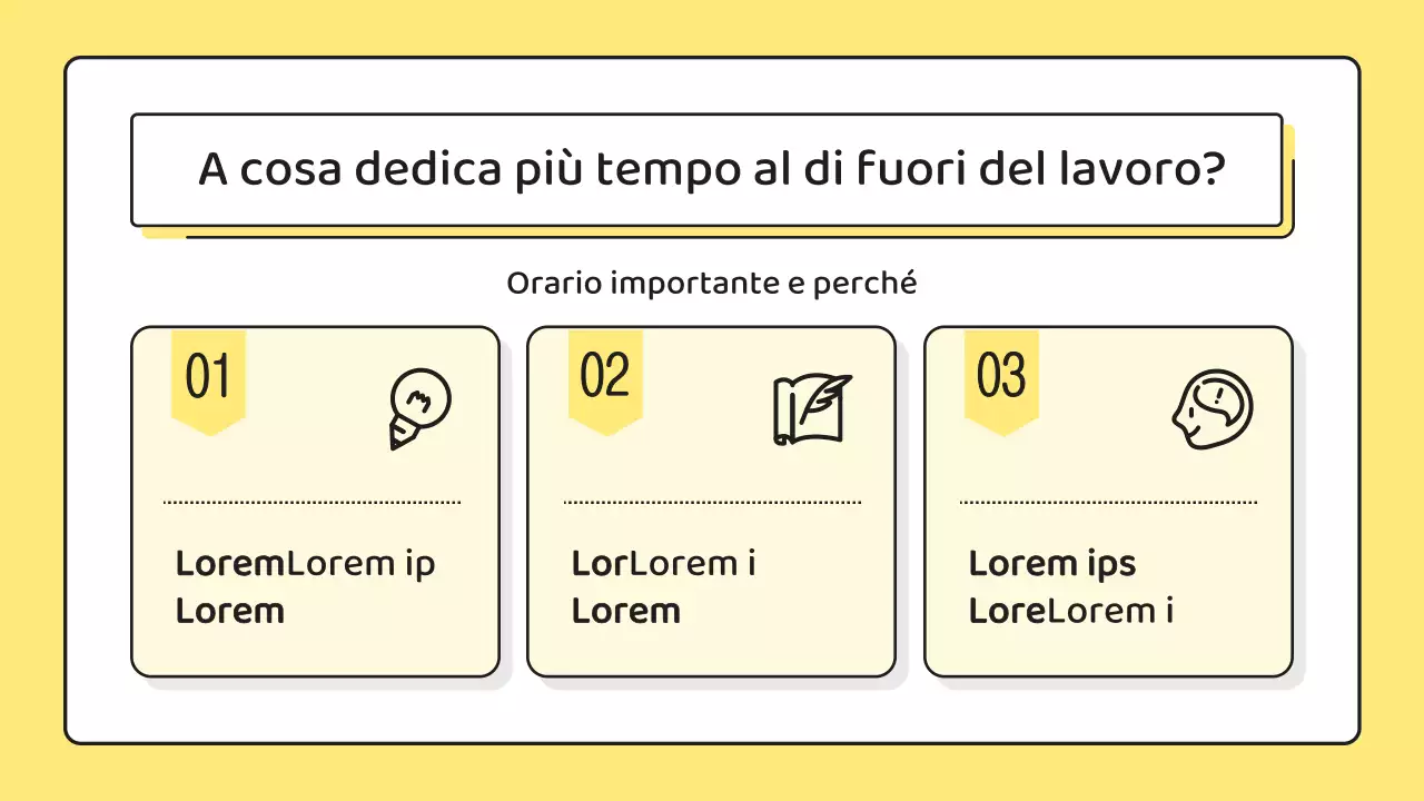 Lettera di presentazione gialla e minimalista