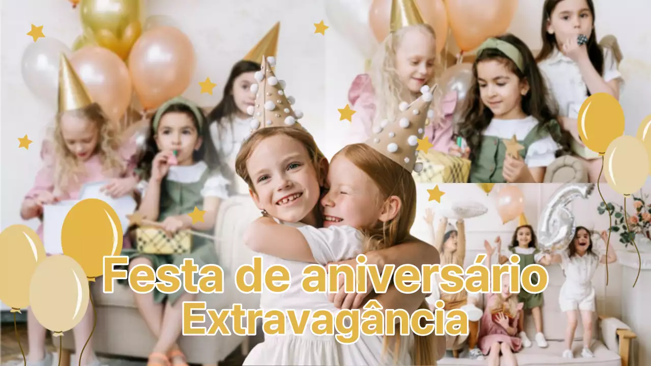 Vídeo de aniversário simples amarelo