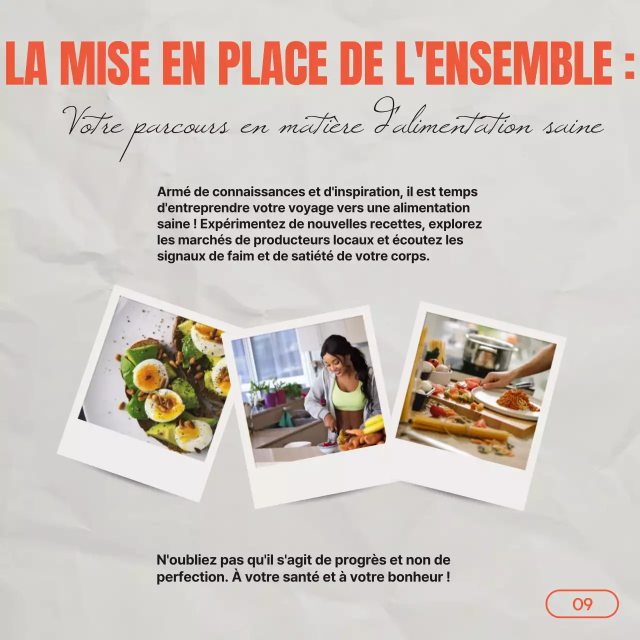 Grey Red Vintage Healthy Food & Diet Guide