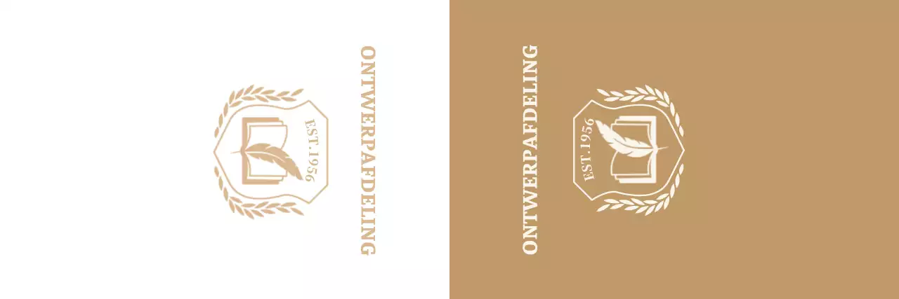 Kleurrijke universiteit met schoollogo