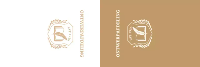 Kleurrijke universiteit met schoollogo