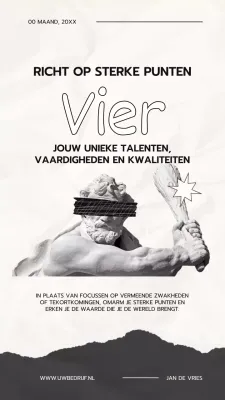 Ivory Moderne Focus op je Sterke punten Citaten voor Zelfgroei