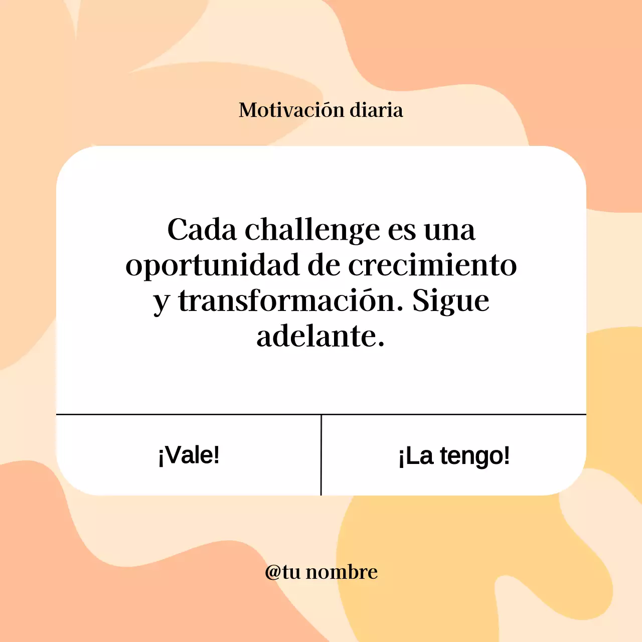 Naranja Amarillo Linda Ilustración Cita Motivacional