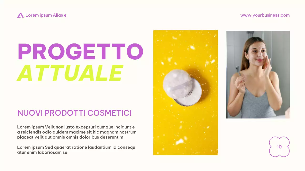 Purple Beige Pink Lime Modern Basic Minimal Business Presentazione dell'azienda