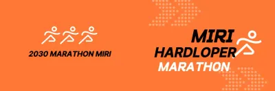 Promoot de marathon in oranje en zwart