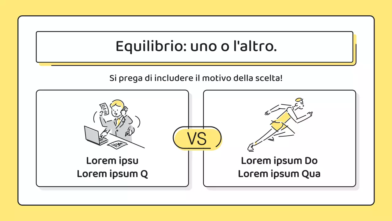 Lettera di presentazione gialla e minimalista