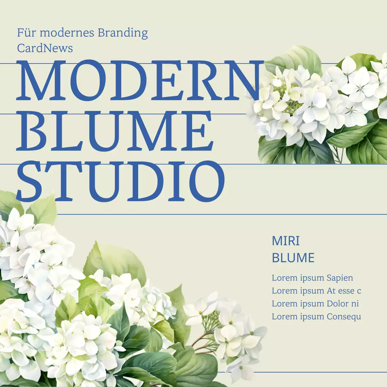 Eine Einführung in das lindgrüne, luxuriöse Blumenstudio