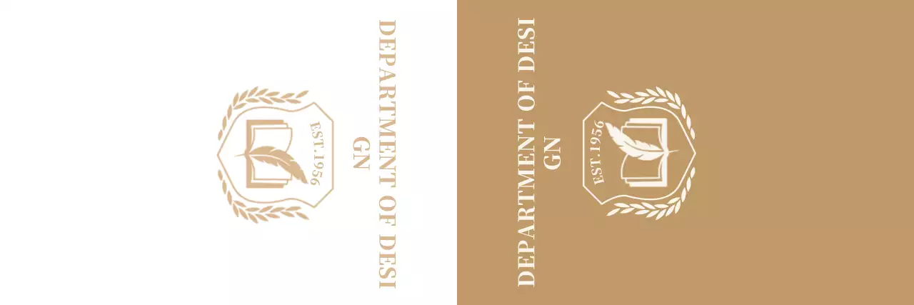 A colorful university with a school logo