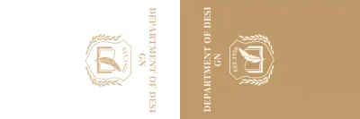 A colorful university with a school logo