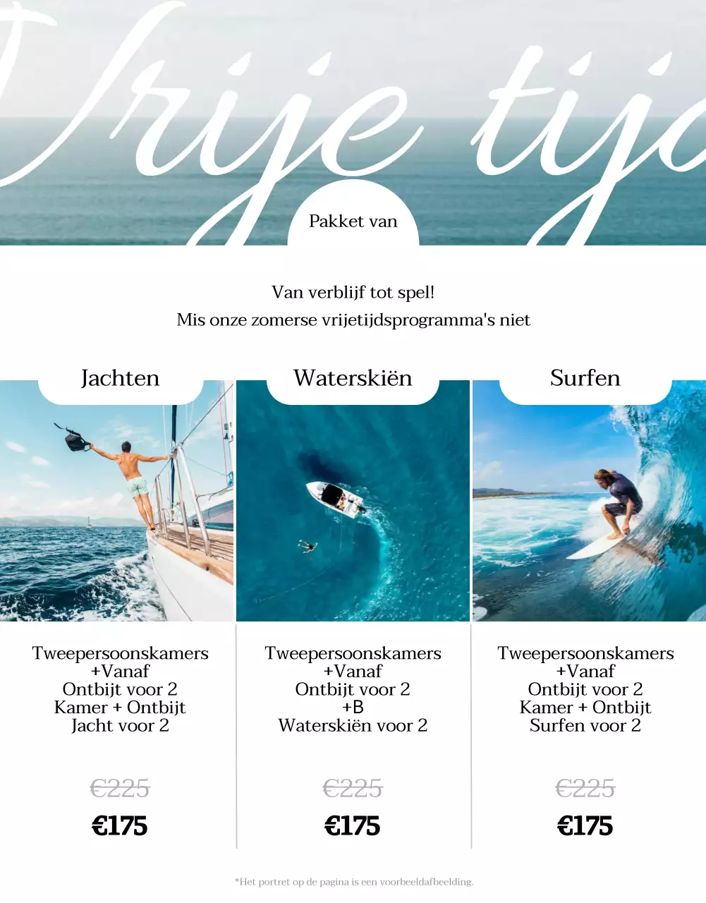 Eenvoudige zomerpromotie voor hotels in zwart-wit