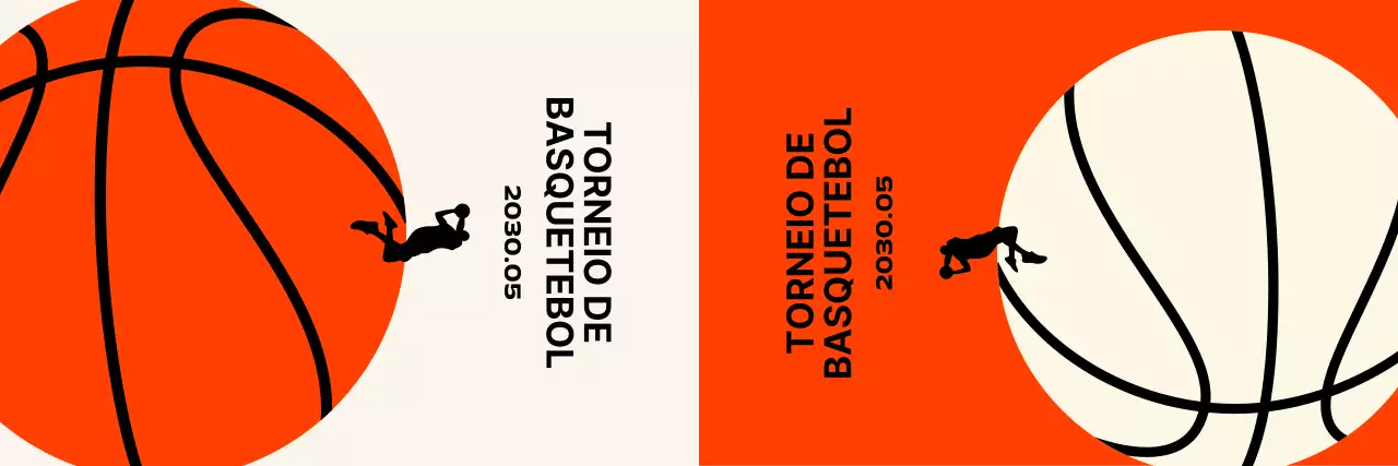 Torneio de basquetebol de design simples com bolas de basquetebol e pessoas a jogar basquetebol