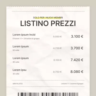 Promuovere una vendita di Pilates moderno in beige e giallo