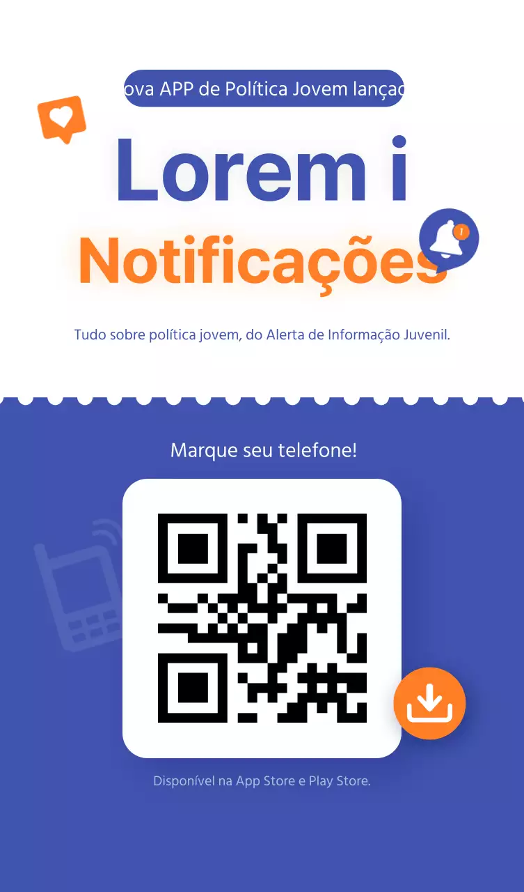 Lançamento de uma nova aplicação para as agências governamentais com tons de roxo Concebida com ícones QrealCode Qreal SNS