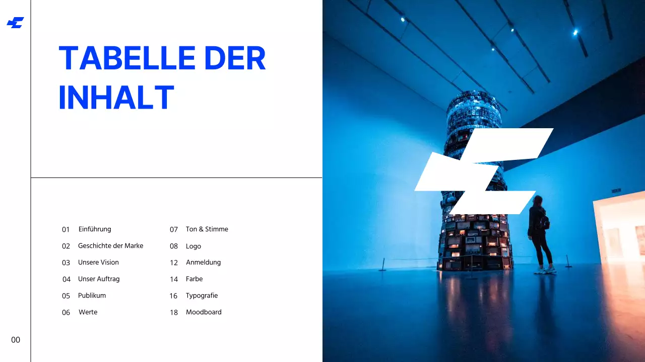 Weiß Blau Fett Kühle Töne Saubere Markenidentität Richtlinien Anweisungen