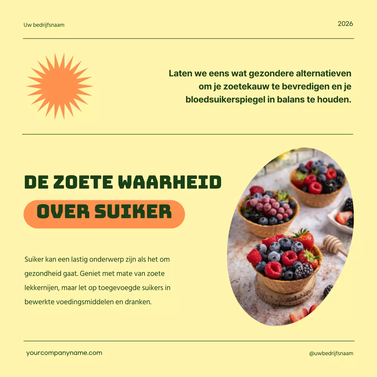 Groen Geel Geometrisch Dieet Gezonde Voeding Instructies