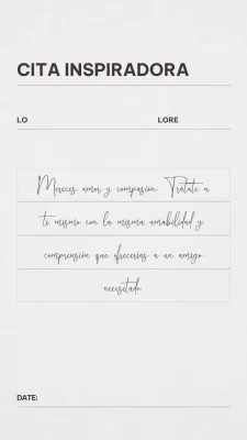 Beige Negro Minimal Moderno Cita Inspiradora