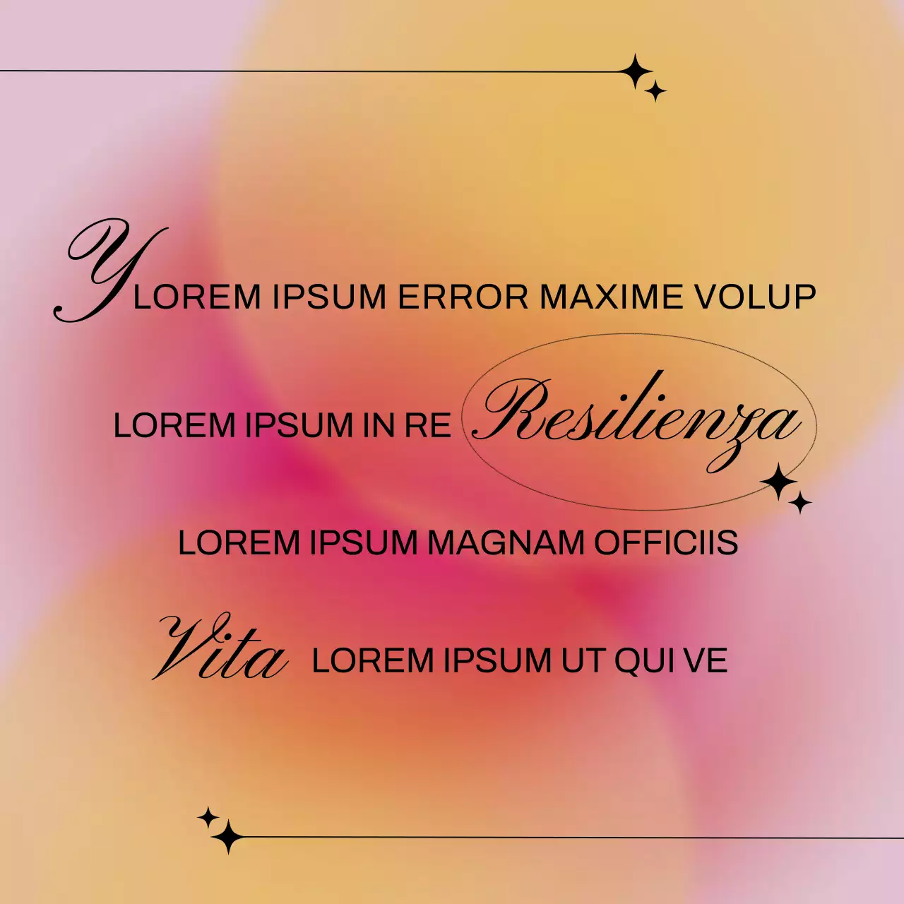 Volantino arancione di ispirazione motivazionale minimale