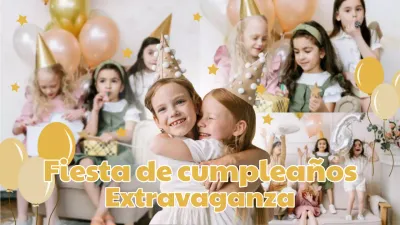 Vídeo de cumpleaños simple amarillo