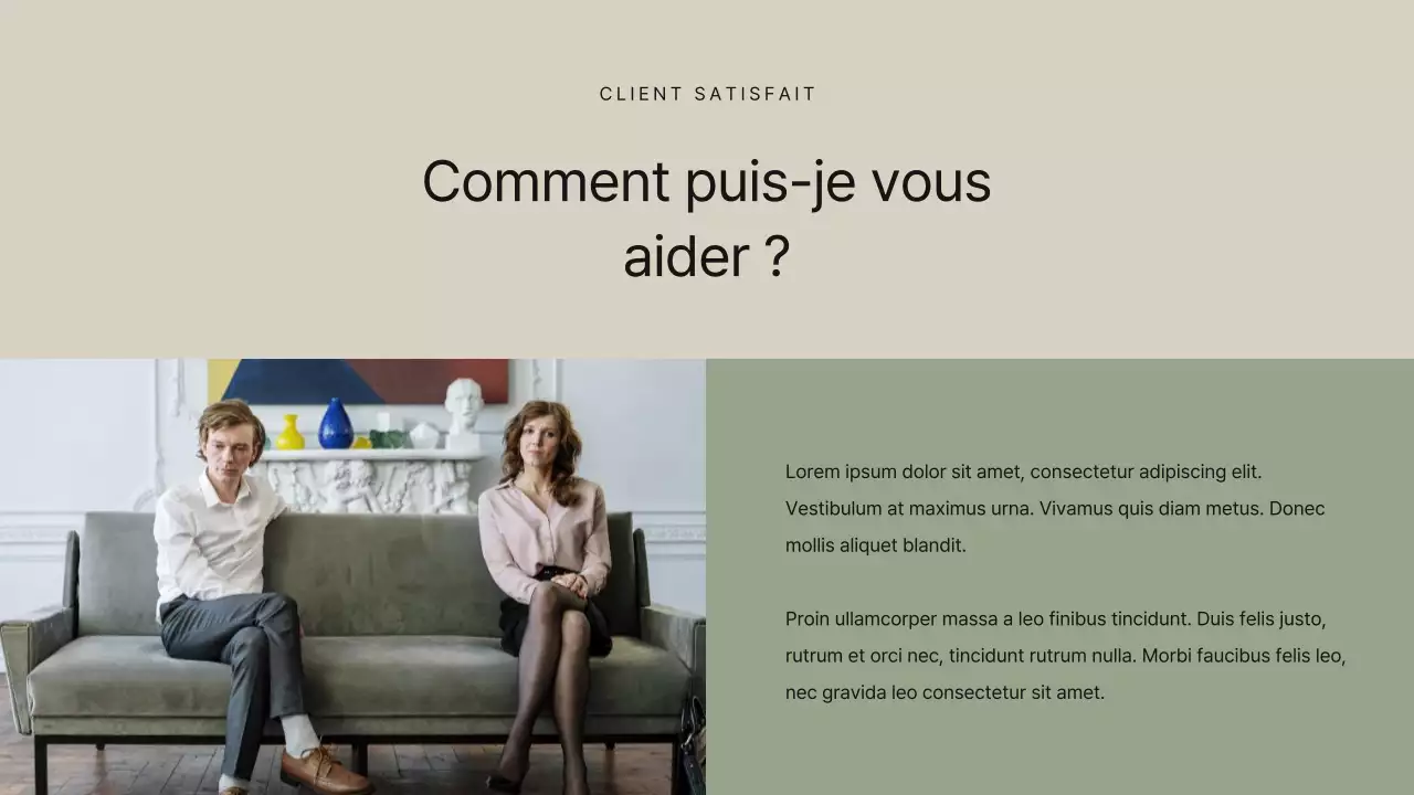 Proposition de psychologue moderne kaki et beige