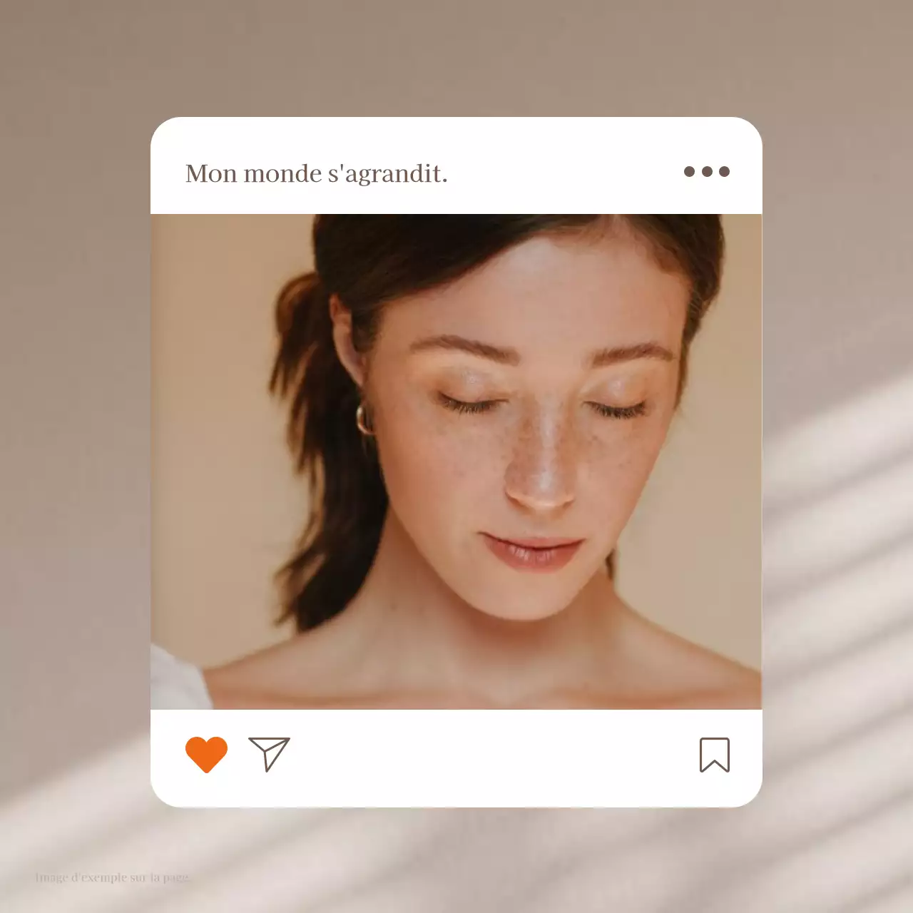 Promouvoir des messages Instagram simples en brun et blanc