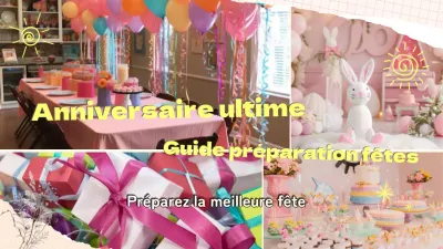Guide de préparation de la fête d'anniversaire jaune et rose audacieuse