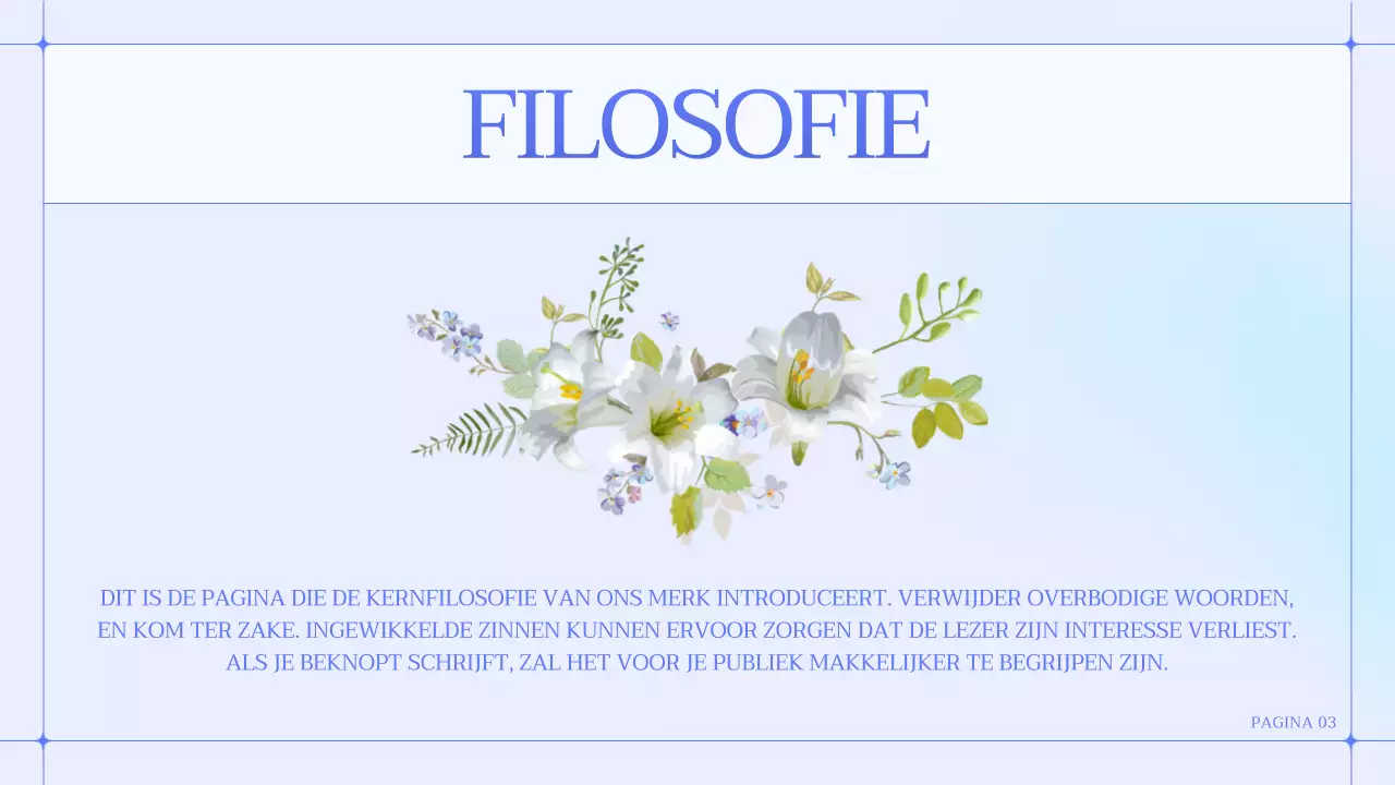 Een eenvoudig blauw en paars bloemenwinkeltje voor een klein bedrijf