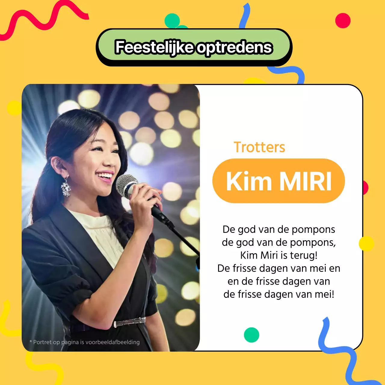 Promoot de oranje en gele festiviteiten