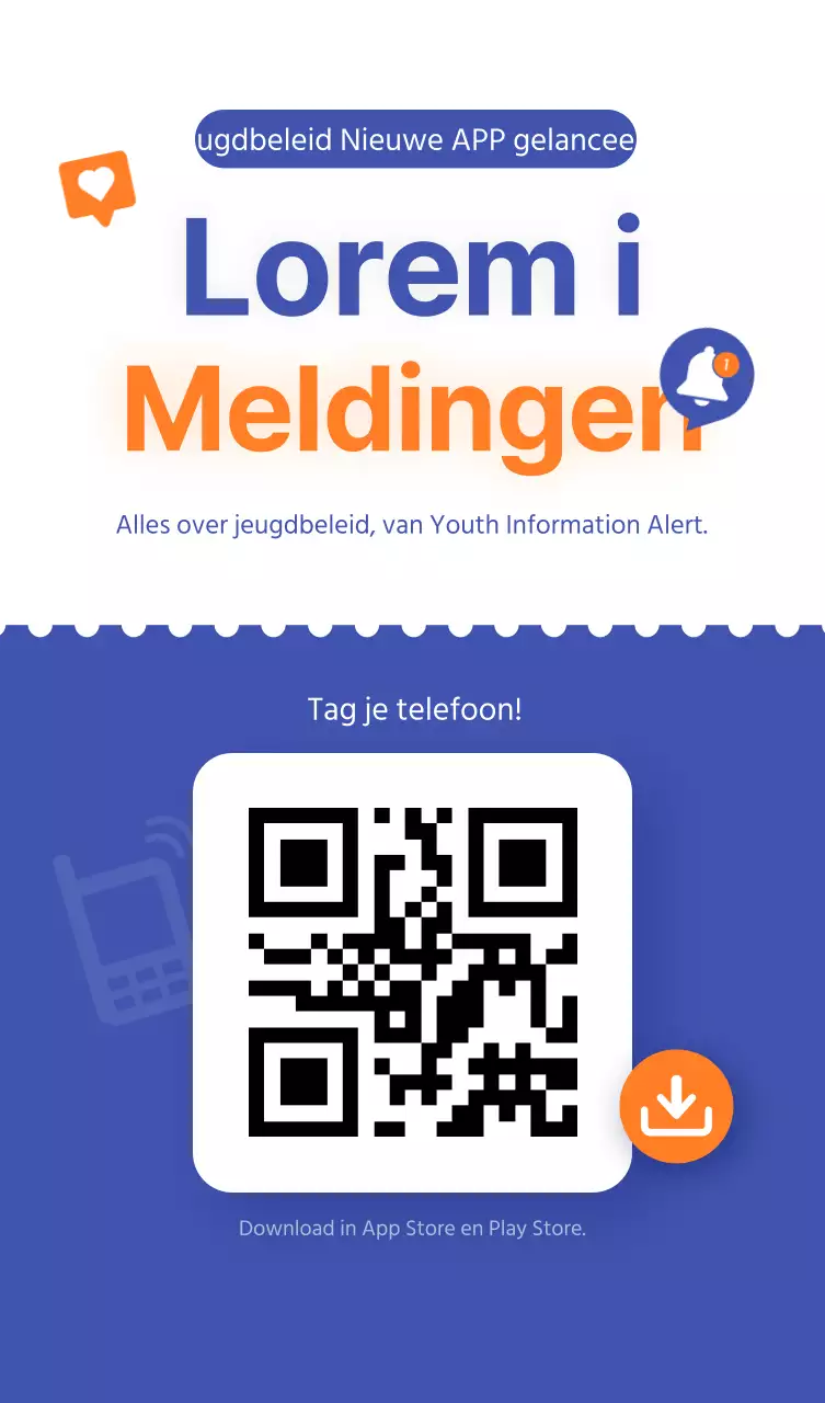 Nieuwe app voor overheidsinstellingen met paarse accenten Ontworpen met QrealCode Qreal SNS iconen