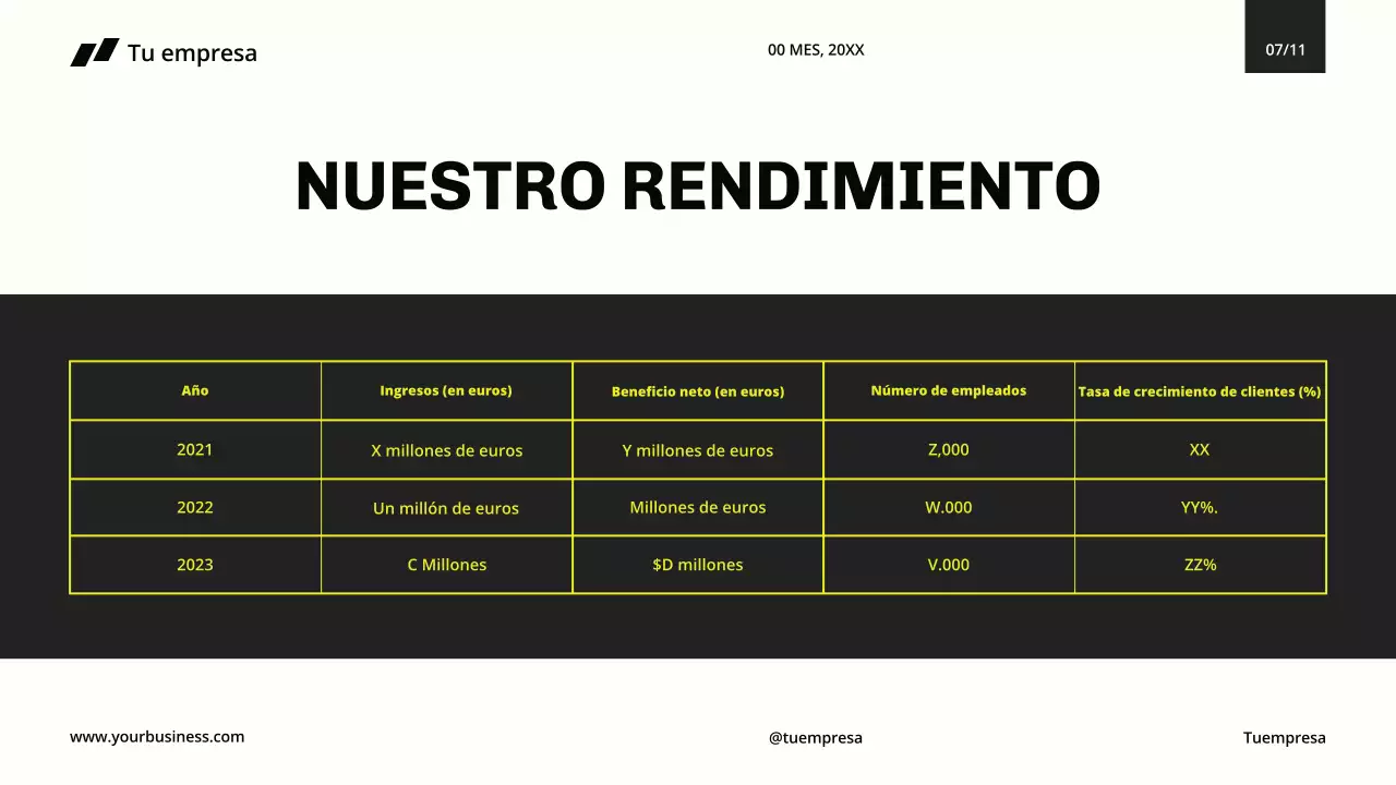 Amarillo Negro Minimal Moderno Perfil de Empresa para Presentación de Empresa