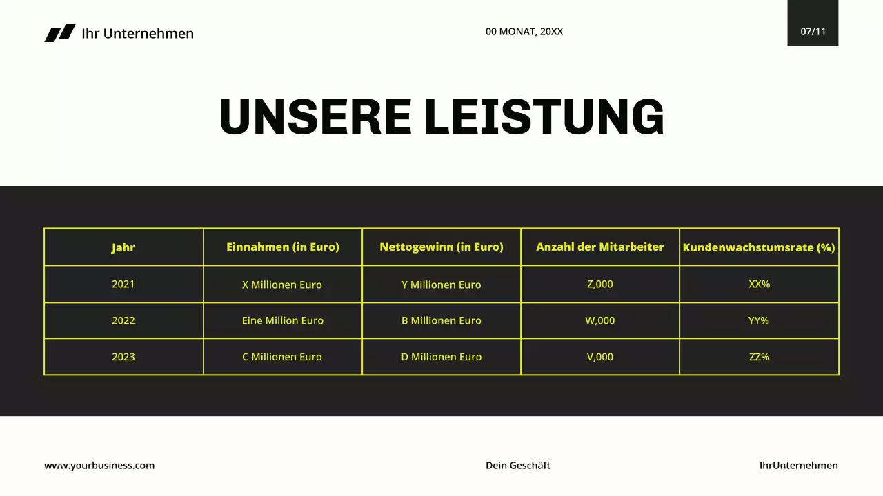 Gelb Schwarz Minimal Modern Business Firmenprofil für Firmenvorstellung