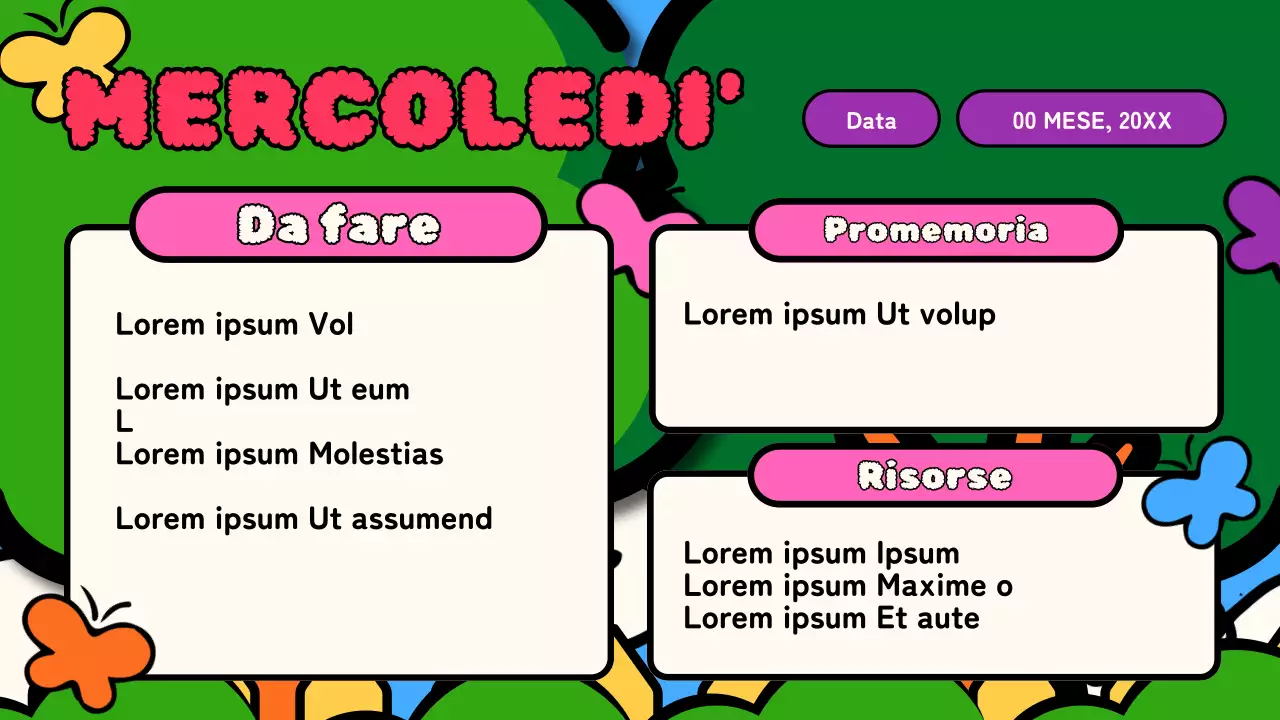 Piano di classe per l'animazione Skyblue