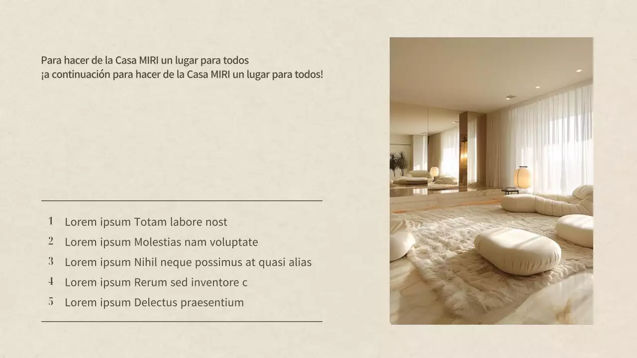 Guía de casas modernas en marfil y marrón