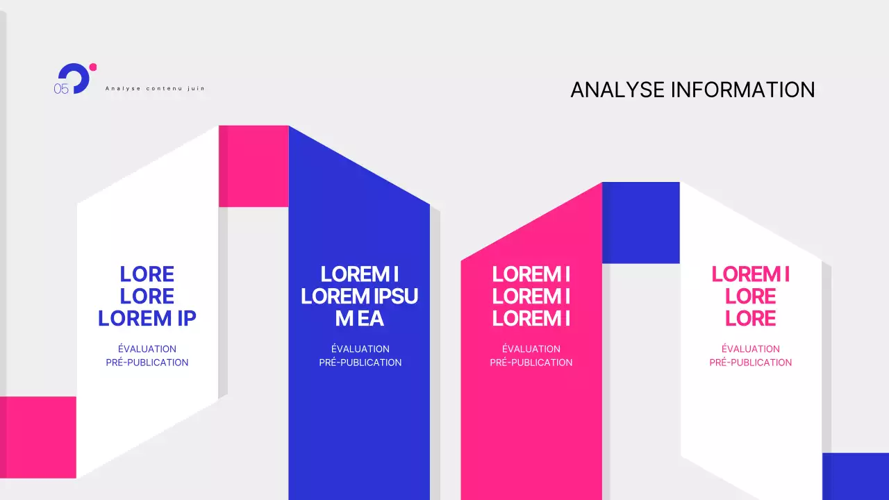 Rapports d'insights pop-art en bleu et rose vif