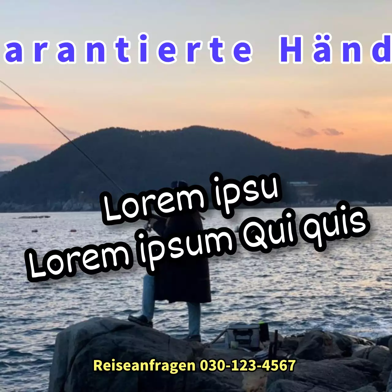 Förderung der blau-gelben, ekelerregenden Meeresfischerei